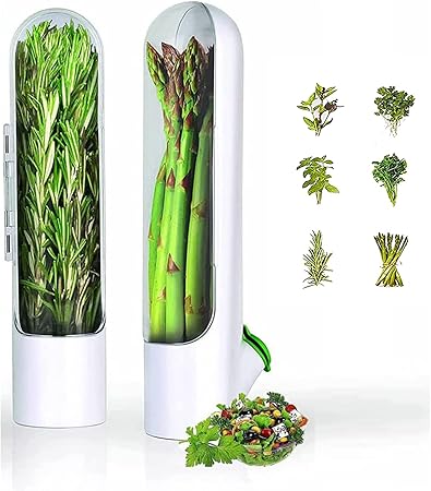 Herb Saver for Refrigerator, Fresh Herb Keeper (2PCS)