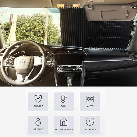 OYEFLY Retractable Windshield Sun Shade for Car