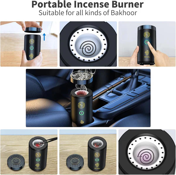 Electric Bakhoor Incense Burner & Diffuser with Speaker